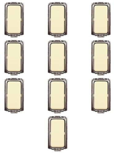10x Interruttore 16A unipolare, Modulo bianco, Compatibile Con BTicino Magic, frutti, interruttori, pulsanti, deviatori, dimmer, sensori, PIR, buzzer, Per Placche originali e compatibili