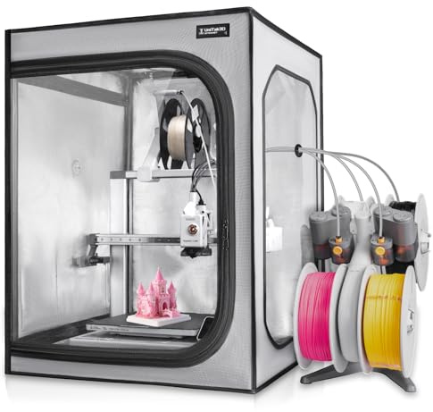 3D Drucker Gehäuse Compatible with Bambu Lab A1/A1 Mini-Feuerfest, Staubdicht, Konstante Temperaturkontrolle, Geräuschreduzierung 3D Drucker Abdeckung mit AMS LED Licht-520 * 600 * 700mm