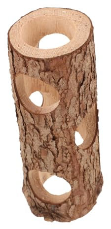VERDANVERSE Túnel de Madera para Hámster y Conejos, Juguete Multifuncional para Morder, Promueve Salud Física, Diseño de Madera Natural para Hábitat de Mascotas