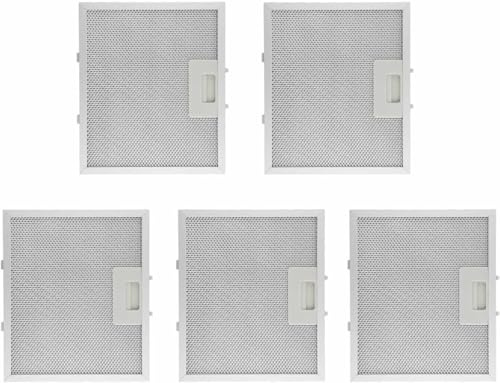 StarRing Filtro de campana extractora de malla de 210 x 250 x 9 mm para campanas extractoras de 5 capas de filtración de grasa, accesorios de filtro de aluminio plateado (5 unidades)