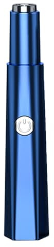 SOESFOUFU Recortadora de Pelos Nariz y Orejas Azul, Diseño de Alta Velocidad Material Pvc para Cejas y Vello Facial, Adecuado para Uso Diario