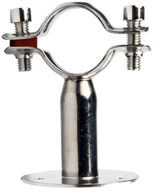 1 STÜCKE 12mm-89mm Rohr O/D Edelstahl Rohrschelle Clip Unterstützung Halterung Mit Basis Platte Pollänge 50mm/100mm/150mm(38-40mm L100mm)