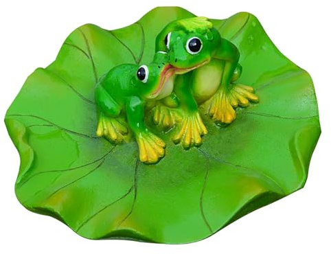 LAGUOE Rane galleggianti artificiali all'aperto artigianato artificiale verde galleggiante rane forniture da giardino figure stagno decorazioni casa per salotti casa per uffici moderni per scaffali