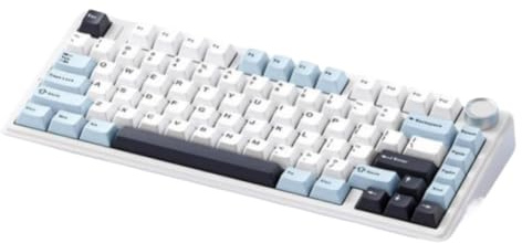 YAJBHnzpt Mechanical Keyboard Wireless Three Modes Gasket Structure Fully Hot Swappable Compatible With Reaper (Glacier blue)