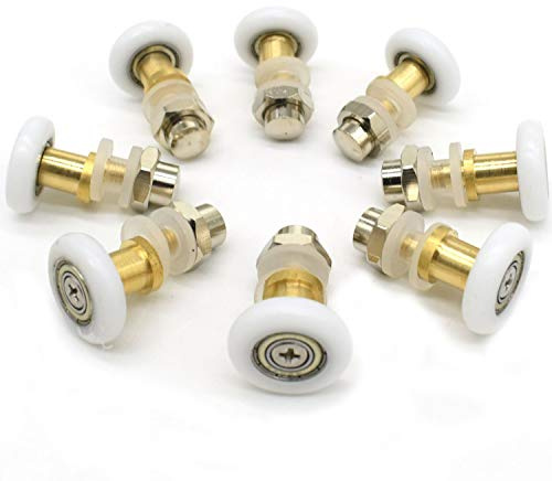Lot de 8 roulettes pour porte de douche 25 mm