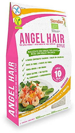 Slendier Pasta Konjac Cabello de Ángel - 3 Paquetes de 400 gr - Total: 1200 gr