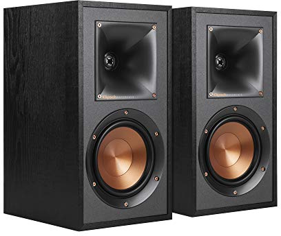 Klipsch R-41M Powerful Detailed Bookshelf Home Speaker Set of 2 Black (Renewed)