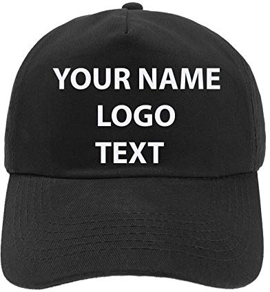 MFAZ Morefaz Ltd Personifizierter Jugend-Baseballmütze-Hut scherzt Größen-Jungen-Mädchen-Hut-individuellen Namen, Text, das gestickte Logo (Black)