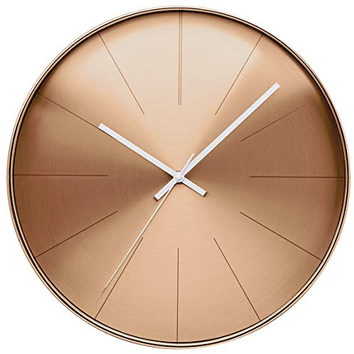 Technoline Quarzwanduhr WT 2410, edles Design, Bronze, Metallrahmen, 39cm