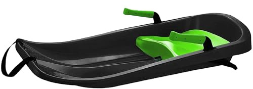 Gizmo Riders - Toboggan Kids and Toddlers Sleds, Durable Bobsled - Plastic, Lightweight, Winter Snow Sleds with Tow Strap & Individual Pull-Up Hand Brakes - Ages 3+, 120 lbs