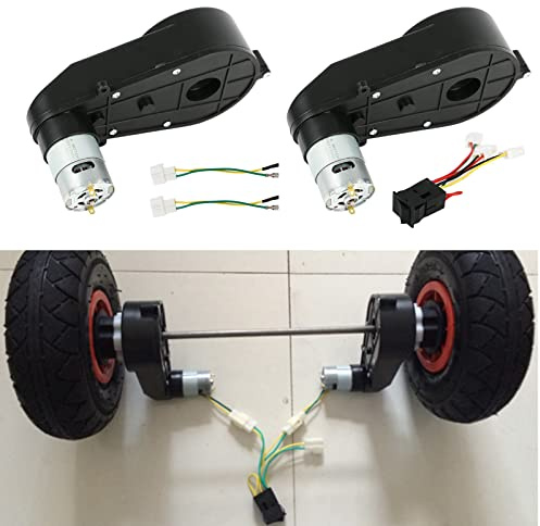 URCheers 1PC 12V RS550 Elektromotor Getriebe -Kinder Auto Spielzeug Ersatzteile (2 Stück mit Schalter)