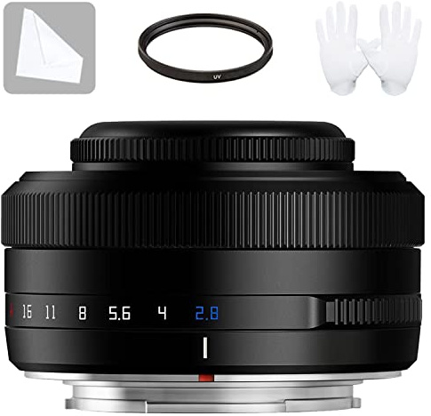 TTartisan Obiettivo autofocus da 27 mm F2.8, obiettivi APS-C compatibili con fotocamere Fuji X-Mount XS10 X-E4 X-T10 X-T20 X-T3 X-T4 X-T100 X-T200 X-T30 X-Pro1 X-Pro2 X-Pro3 X-E1 (nero)