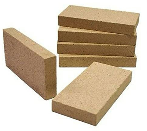 The Stove Wizard Set of 4 Premium Vermiculite Firebricks 230mm x 114mm x 25mm for Wood Log Burning Stoves Multi Fuel Burner