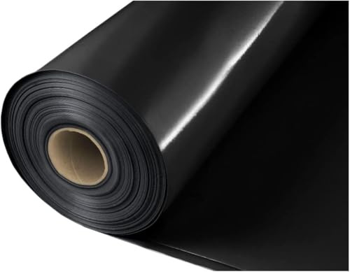 Baufolie Typ 200, 300 – PE Abdeckfolie, Estrichfolie & Schutzfolie aus Polyethylen – wasserdicht, wasserdampfdicht & schwarz – 4 m x 25 m (100 m²) robuste Bauplane für Feuchtigkeitsschutz (Typ 300)