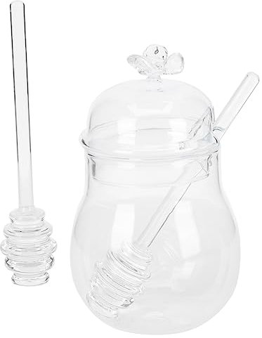 Zerodeko 1 Satz Honigtopf Wabenglas Getreidespender Keksdose Küchenhonig versiegelter Behälter transparentes Marmeladenglas Sanduhr Lagertank Schaufel Container Schatz Wiederverwendbar