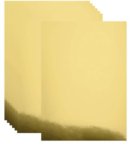 50 Blatt Metallic-Kartonpapier, große Folie, Kartonpapier, Bastelpapier, Folientafeln, glänzende dekorative Papierbögen, Hochzeitskartonbögen für Einladungen, Dekorationen