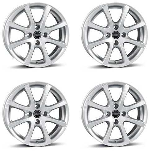 4x Borbet Felgen LV4 5.5x15 ET40 4x100 crystal silver kompatibel mit Renault Captur Clio Grand Modus Twingo