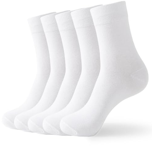 Wamicu Calcetines Hombre - 5 Pares Calcetines de Algodón Peinado, Suaves y Transpirables, Cómodos y Duraderos - Ideales para Todas las Estaciones - Talla 39-43
