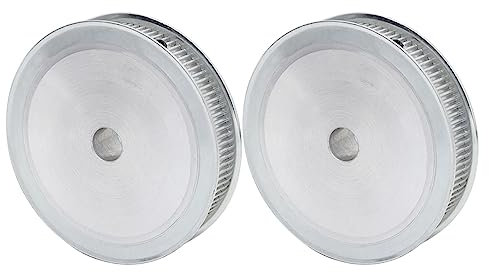 Fachmann 2 Stück -120T Elektromotor-Riemenscheibe, Bohrungsgröße 8/10/12/14/15/20 mm, Riemenscheibe aus legiertem Material, passend zu Breite 15 mm, Zahnriemen(12x4x1.8 mm)