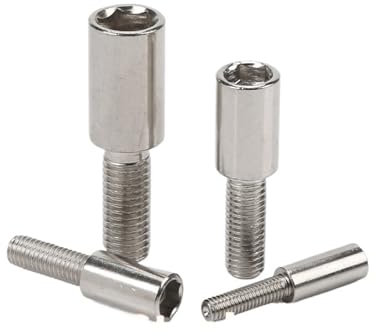 M5 M6 M8 M10 M12 M14 M16 Innensechskant-Zylinderschraube Verbindungsschraube Langschwanz-verdickte Zylinderschraube Pneumatische Mutter(Carbon Steel,M10X15X52(2PCS))