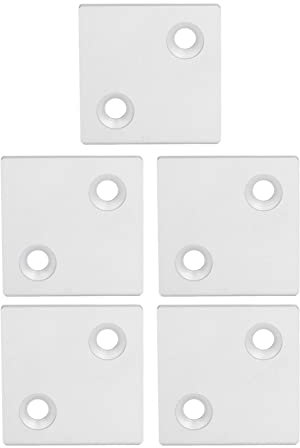 8080 Double Slot Aluminum Profiles End Cover | 5Pcs Anodized End Caps for 3D Printer/CNC Router/Beam Cutter | Sturdy Aluminum Alloy with Screw Fixation (Silver)