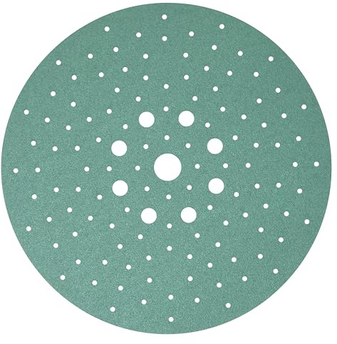 Serious Grit - 225mm P60 Grit Drywall Sanding Discs - 15 Pack Box | Fits Festool Planex, Other 9 Drywall Sanders - Hook & Loop Anti-Clog Multi Hole Sandpaper for Plaster, Paint, Joint Compound