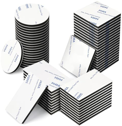 Flankor 60Pcs Double Sided Sticky Pads Foam Number Plate Heavy Duty Pads | No Nails Adhesive Extra Strong Double Sided Tape for Walls,Waterproof Adhesive Pad for Car Number Plates,Outdoor