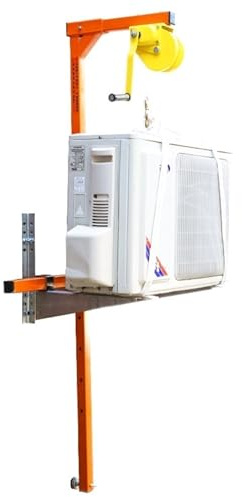 SnamicE Herramienta portátil para instalación de Aire Acondicionado: grúa Manual con Soporte, cabrestante de 15 m, Equipo de elevación pequeño para Profesionales (jue,with 20m Winch