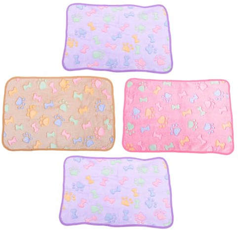 Kisangel 4pièces Couvertures Chaudes pour Animaux De Compagnie Couverture pour Cage De Cobaye Tapis De Couchage pour Hamster Lavable Et Réutilisable Adapté pour Lapins Et Gerbilles