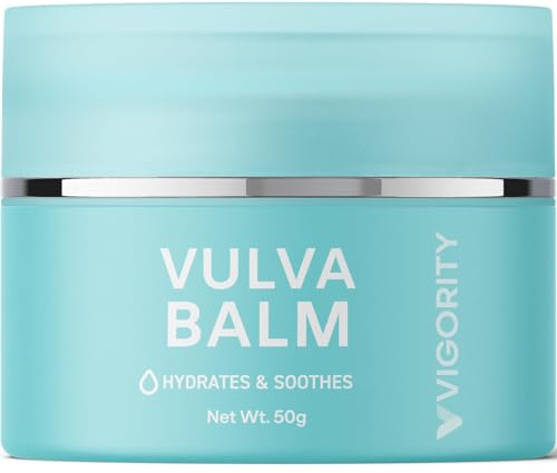 Vigority Vulva Balm Vaginal-Feuchtigkeitscreme für Frauen: Intime Hautpflege lindert Trockenheit, Juckreiz, Geruch und Irritationen – Unterstützung der Wechseljahre mit Bienenwachs, Sheabutter, Emu-Öl