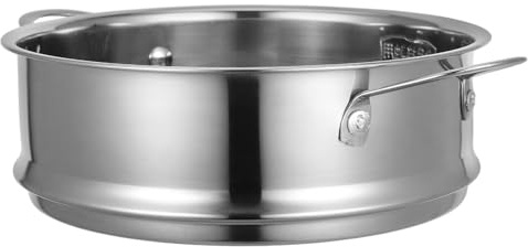 TOYANDONA Cestino a vapore in acciaio inox, 16 cm, con manici, inserto per cottura a vapore per verdure e paste, adatto per alimenti, bordi lisci, per la casa e le pentole