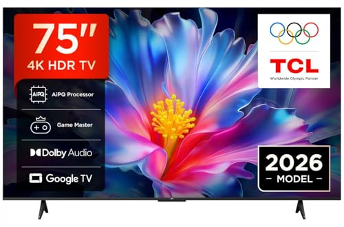 TCL 75P6L - Smart TV 75 Pollici 4K LCD DVB-T2 H.264, H.265 Nero Classe Energetica E