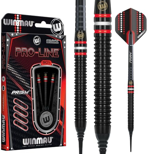 WINMAU Pro-Line 18g Fassgewicht Gesamtgewicht Profi Wolfram Softip Dartpfeile mit Flights und Schäfte