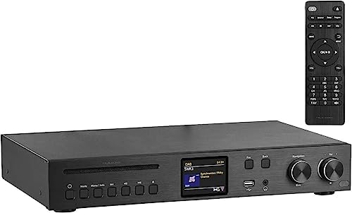 VR-Radio Radio Receiver: WLAN-HiFi-Receiver, Internetradio, DAB+ & UKW, CD, Bluetooth, USB, 60W (Tuner, HiFi Tuner, Audioverstärker)