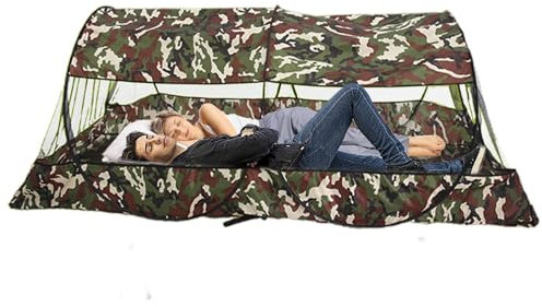 Insektennetz Zum Campen, Schlafsäcken Camping Mesh Zelt Moskitonetz, Multifunktionale Mesh-Netzzelte Mit Tragetasche,Multifunktionales Netz Für Bett, Terrasse, Camping, Reisen, Kompaktes Und Leichtes
