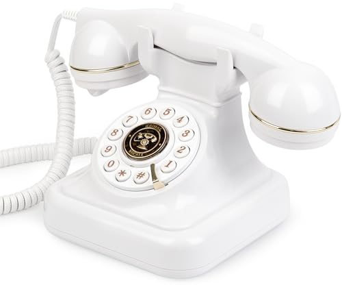Sangyn Audio Phone Guest Book Audio Guestbook Wedding Phone Record Guest Voice for Birthdays Party Graduation Baby Shower Retirement Special Occasions, White