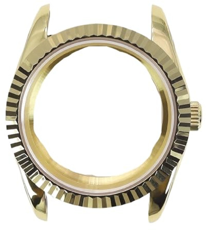 1 st 39 mm vattentät klockfodral och rem med glidspänne for Miyota 8215 Movement Safirglas(NO.54 Glass Back A)