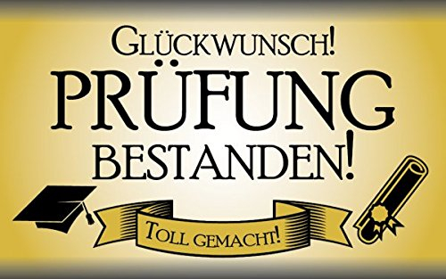 Prüfung bestanden Aufkleber für Mini-Sektflasche