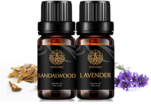 Aromatherapy Lavender Essential Oils Sandalwood Set, 100% Pure Sandalwood Scented Oils Lavender Set, 2X10Ml Therapeutic Grade Sandalwood Essential Oils Lavender Fragrance Kit For Diffuser, Humidifier