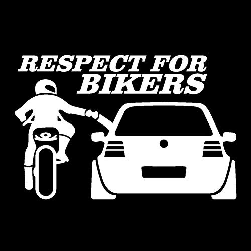 Porfeet Auto Aufkleber, 2Pcs / Set Respekt Für Biker Lustige Karosserie Stoßstange Vinyl Dekor Aufkleber Aufkleber