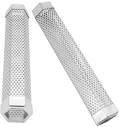 Zerodis Tubo per affumicatori a Pellet, Tubo per Pellet per Barbecue in Acciaio Inossidabile da 12,2 '' Generatore di Fumo Portatile per Fumo Caldo Freddo per Qualsiasi Fumatore alla griglia