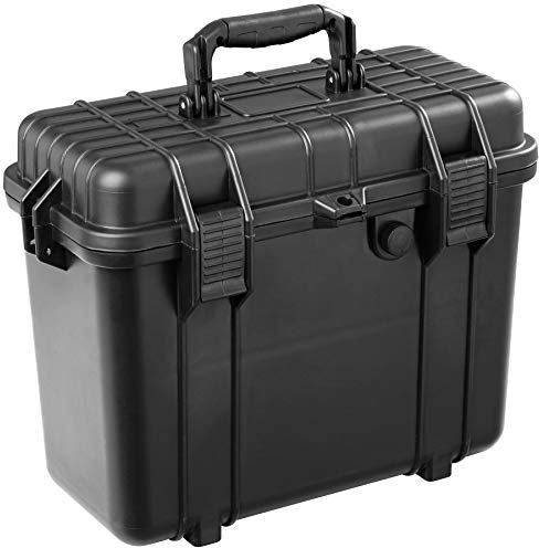 tectake® Kamerakoffer, 41 x 22 x 34 cm, abschließbare Box, Kunststoff Hardcase, stoßfest, Staub- und wasserdicht, Koffer für Kamera, Werkzeug, Schutzkoffer, Transportbox wasserdicht