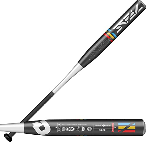 DeMarini Unisex-Erwachsene Steel SP (800 ml) Slowpitch Softballschläger, Grau/Mehrfarbig, 28 oz