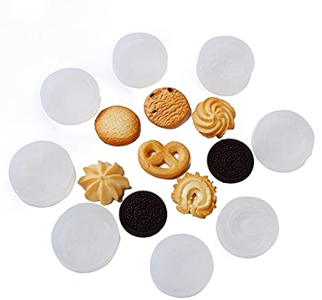 FEIBIZI MK803 8pcs Moules en Silicone Macaron Case au Chocolat Fondant Food Food Food Cookie Bijoux Bijoux Porte-clés Pendentif Résine Moulins Artisanat Artisanat de Bijoux (Color : White)