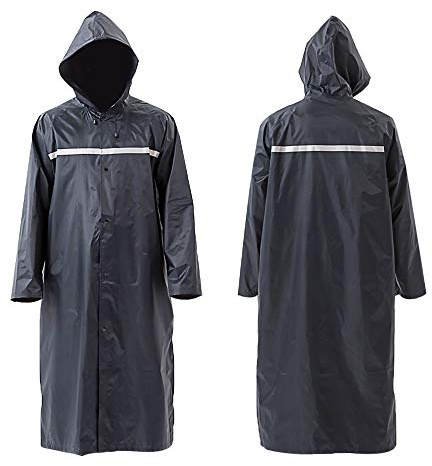 Pahajim Poncho Waterproof Adult Long Raincoat Waterproof Rain Jacket Reusable with Reflective Tape Lightweight Breathable with Adjustable Hood for Women Men Hiking Traveling Camping