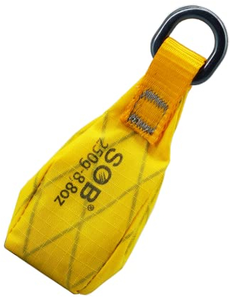 SOB Wurfbeutel Wurfsack Schleudersack Kletter Professioneller Wurftasche für Baum Klettern Baum Arbeiten Bergsteigen Gelb 250G