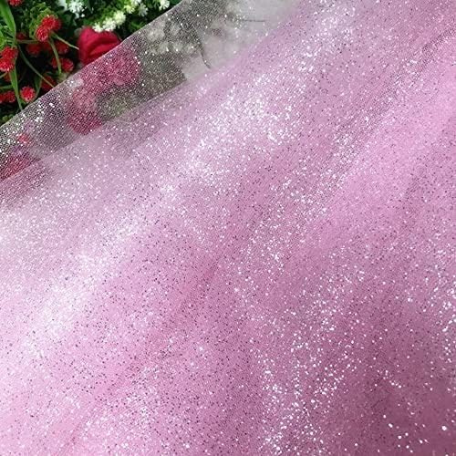 LUMoony Tela de malla de 150 cm de ancho, decoración de tul, tela brillante, tela brillante, tela de lentejuelas para vestidos de boda, media falda, fondo de tela de mesa