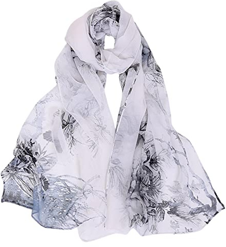 FAIRYGATE Chiffon Schal Seiden Tuch im Punkte Design Hochwertiger Schal für Damen Mädchen Halstuch weicher für Frühjahr Sommer Herbst Winter 20A48