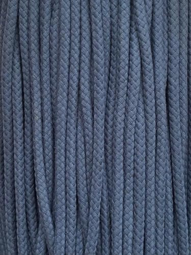 Kordel Baumwolle 8mm rund Schnur Turnbeutel Seil 17 Farben (Jeansblau, 10 m)