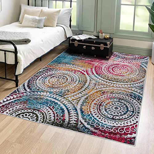 Mazovia Groß Teppich Wohnzimmer 200x300cm Geometrisch Stilvoll rutschfest | Teppich für Schlafzimmer Esszimmer Büro Maschinenwaschbar Wetterfest Pflegeleicht Tierfreundlich Kurzflor Synthetisch Modern